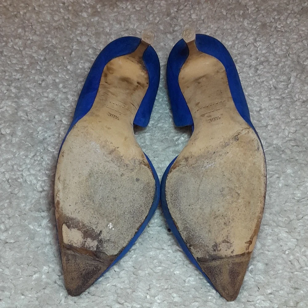 BRAIN ATWOOD BLUE Suede D Orsay Pumps Size 39.5 Euro - Picture 14 of 17